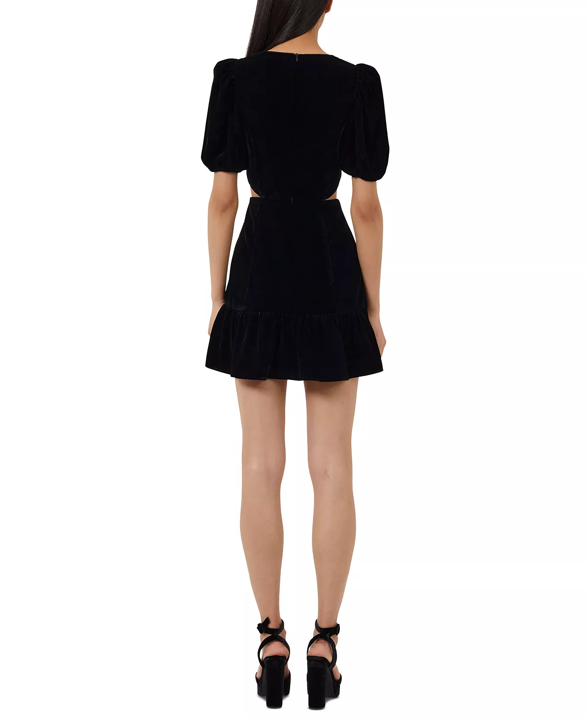 French Connection Women's Ilvana Anglaise Eyelet Cutout Velvet Fit & Flare Dress 4 French Connection Women's Ilvana Anglaise Eyelet Cutout Velvet Fit & Flare Dress - Image 2