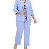 Kasper Plus Size Stretch Crepe Jacket, Cowlneck Top & Elastic-Back Pants -Adrianna Papell Sales Shop 23149702 fpx