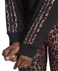 ADIDAS Women's Animal-Trim Logo-Print Cotton Hoodie -Adrianna Papell Sales Shop 23149790 fpx