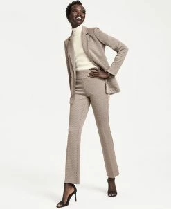 Anne Klein Women's Chevron Blazer, Sleeveless Turtleneck Sweater & Pants