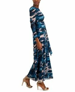 Anne Klein Women's Printed Puff-Sleeve Maxi Dress 9 Anne Klein Women's Printed Puff-Sleeve Maxi Dress -Adrianna Papell Sales Shop 23220205 fpx