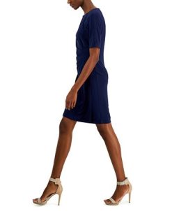 Anne Klein Women's Maryellen Notch-Neck Shift Dress -Adrianna Papell Sales Shop 23220217 fpx