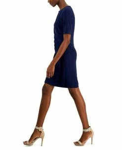 Anne Klein Women's Maryellen Notch-Neck Shift Dress -Adrianna Papell Sales Shop 23220217 fpx