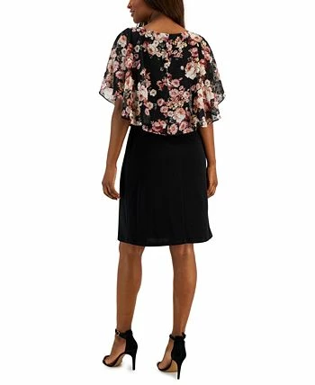 Connected Women's Swiss-Dot Cape Sheath Dress 4 Connected Women's Swiss-Dot Cape Sheath Dress - Image 2