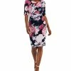 Connected Women's Floral-Print Elbow-Sleeve Sheath Dress -Adrianna Papell Sales Shop 23220742 fpx