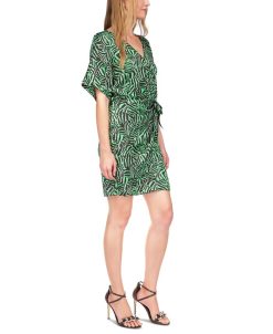 Michael Kors Women's Zebra-Print Tie Dress 5 Michael Kors Women's Zebra-Print Tie Dress -Adrianna Papell Sales Shop 23262054 fpx