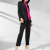 Anne Klein Women's Pinstripe Notched-Collar Blazer, Tie-Neck Blouse & Pinstripe Pants -Adrianna Papell Sales Shop 23275145 fpx