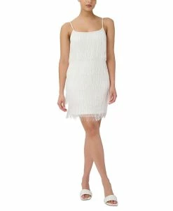Adrianna Papell Tite Beaded Fringe Shift Dress