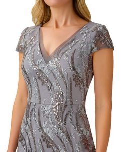 Adrianna Papell Women's Sequined Embroidered Gown -Adrianna Papell Sales Shop 23334991 fpx