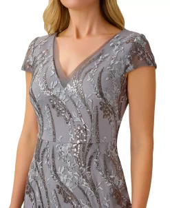 Adrianna Papell Women's Sequined Embroidered Gown -Adrianna Papell Sales Shop 23334991 fpx