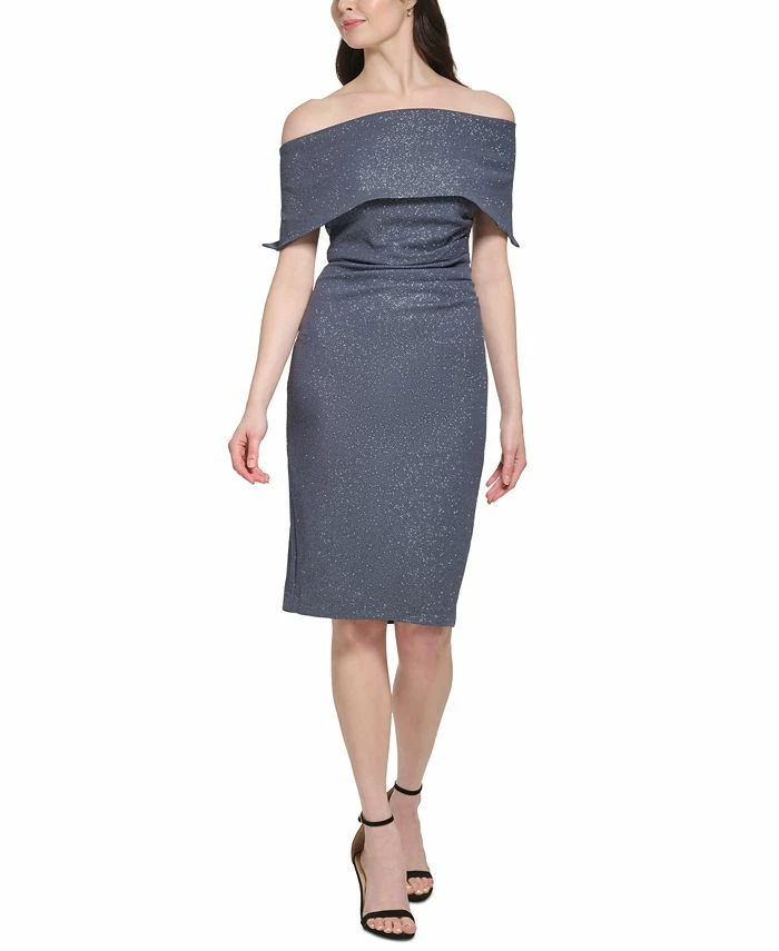 Vince Camuto Women's Off-The-Shoulder Collared Dress 3 Vince Camuto Women's Off-The-Shoulder Collared Dress