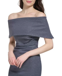 Vince Camuto Women's Off-The-Shoulder Collared Dress 10 Vince Camuto Women's Off-The-Shoulder Collared Dress -Adrianna Papell Sales Shop 23337176 fpx