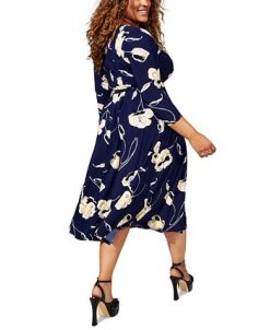 Kasper Plus Size Fit & Flare Boat-Neck Dress -Adrianna Papell Sales Shop 23338349 fpx