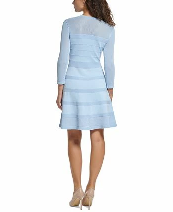 Vince Camuto Women's Pointelle-Trimmed Knit Dress 4 Vince Camuto Women's Pointelle-Trimmed Knit Dress - Image 2