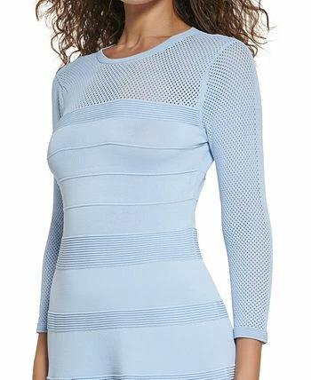 Vince Camuto Women's Pointelle-Trimmed Knit Dress 5 Vince Camuto Women's Pointelle-Trimmed Knit Dress - Image 3