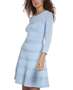 Vince Camuto Women's Pointelle-Trimmed Knit Dress 11 Vince Camuto Women's Pointelle-Trimmed Knit Dress -Adrianna Papell Sales Shop 23360803 fpx