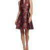 Vince Camuto Women's Jacquard Ruffled-Neck Fit & Flare Dress 2 Vince Camuto Women's Jacquard Ruffled-Neck Fit & Flare Dress -Adrianna Papell Sales Shop 23387959 fpx