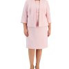 Kasper Plus Size Stretch Crepe Open-Front Jacket & Cap Sleeve Princess Seam Dress -Adrianna Papell Sales Shop 23388280 fpx