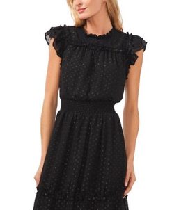 CeCe Women's Lurex Clip Dot Midi Dress 4 CeCe Women's Lurex Clip Dot Midi Dress -Adrianna Papell Sales Shop 23409445 fpx