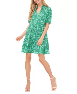 CeCe Women's Tiered V-Neck Baby Doll Dress -Adrianna Papell Sales Shop 23412021 fpx