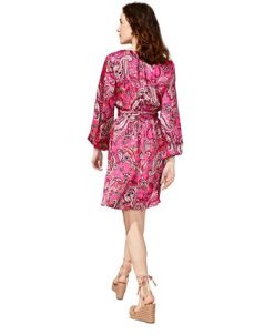INC International Concepts Women's Paisley V-Neck Dress, Created For Macy's -Adrianna Papell Sales Shop 23440144 fpx