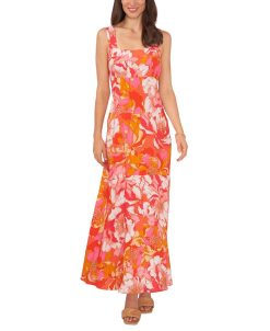 Vince Camuto Women's Printed Sleeveless Tiered Maxi Dress