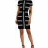 Anne Klein Women's Multi-Striped Short-Sleeve Dress -Adrianna Papell Sales Shop 23504115 fpx