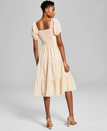 And Now This Women's Milkmaid Tiered Midi Dress 4 And Now This Women's Milkmaid Tiered Midi Dress - Image 2