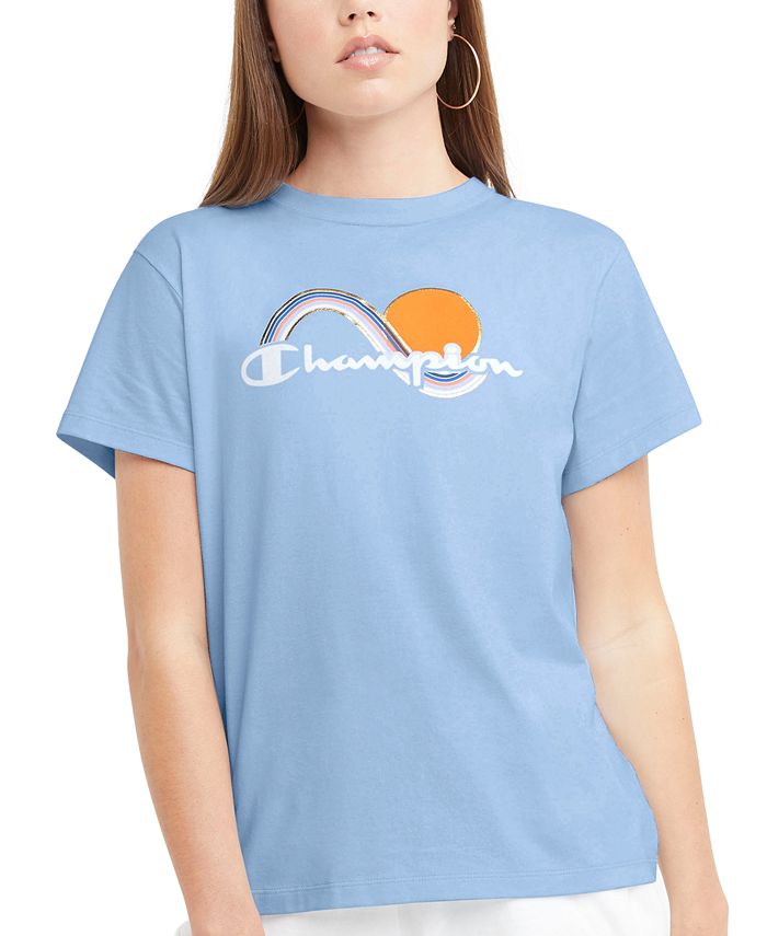 Women's Classic Cotton Graphic-Print Tee Champion Women's Classic Cotton Graphic-Print Tee -Adrianna Papell Sales Shop