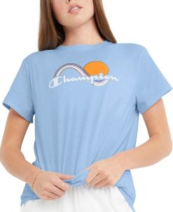 Champion Women's Classic Cotton Graphic-Print Tee 5 Champion Women's Classic Cotton Graphic-Print Tee -Adrianna Papell Sales Shop 23524170 fpx