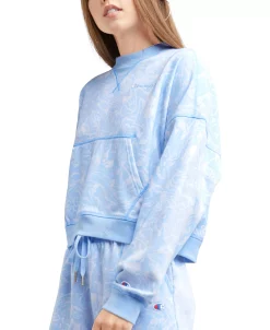 Champion Women's Campus-Print French Terry Crewneck Top -Adrianna Papell Sales Shop 23524318 fpx