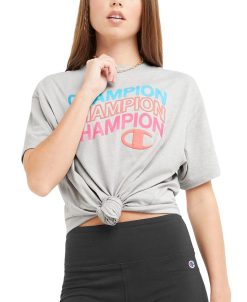 Champion Women's Classic Oversized Crewneck Logo Tee -Adrianna Papell Sales Shop 23524377 fpx