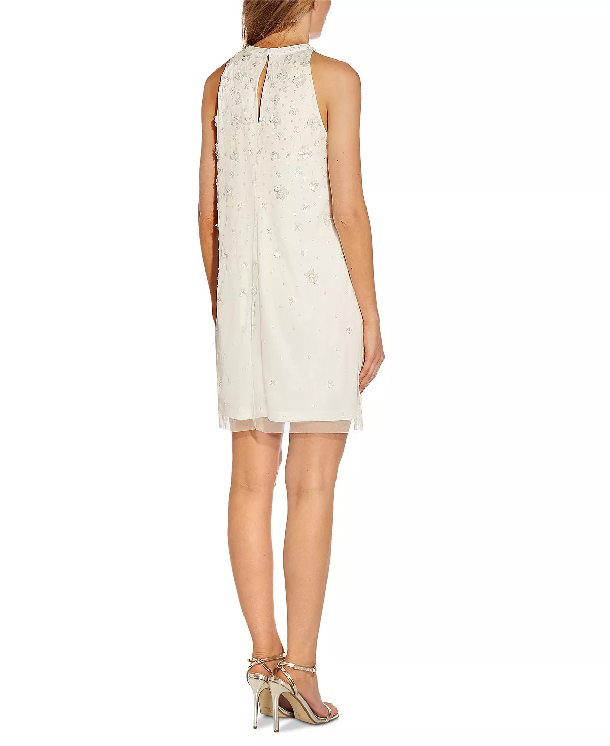 Adrianna Papell Women's Beaded Halter Cocktail Dress 4 Adrianna Papell Women's Beaded Halter Cocktail Dress - Image 2