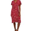 Kasper Women's Dahlia Dot-Print V-Neck Flutter-Sleeve Dress -Adrianna Papell Sales Shop 23530965 fpx