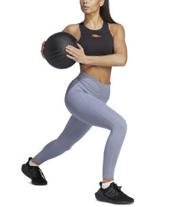 ADIDAS Women's Optime High-Waist 3-Stripe 7/8 Leggings -Adrianna Papell Sales Shop 23531451 fpx