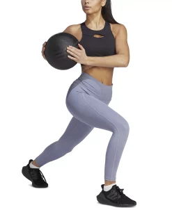 ADIDAS Women's Optime High-Waist 3-Stripe 7/8 Leggings -Adrianna Papell Sales Shop 23531451 fpx