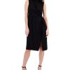 Anne Klein Women's Harmony Mock Neck Sleeveless Sheath Dress