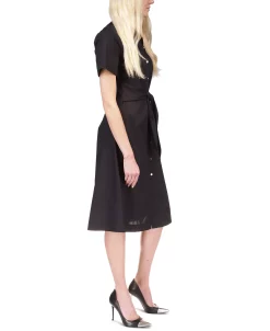 Michael Kors Women's Cotton Poplin Tie-Front Dress, Regular & Petite -Adrianna Papell Sales Shop 23547702 fpx