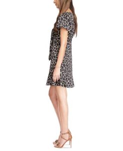 Michael Kors Women's Giraffe-Print Tie Cutout Dress -Adrianna Papell Sales Shop 23556137 fpx