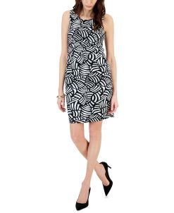Kasper Jacquard Sleeveless Sheath Dress