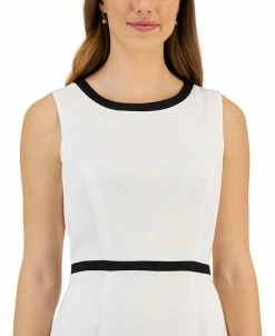 Kasper Women's Stretch Combo Contrast Trim Sheath Dress -Adrianna Papell Sales Shop 23561143 fpx