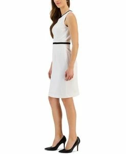 Kasper Women's Stretch Combo Contrast Trim Sheath Dress -Adrianna Papell Sales Shop 23561144 fpx