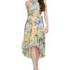 Vince Camuto Women's Printed Chiffon High-Low MidiDress -Adrianna Papell Sales Shop 23567990 fpx