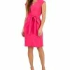Kasper Women's Notched V-Neck Cap-Sleeve Belted Dress 1 Kasper Women's Notched V-Neck Cap-Sleeve Belted Dress -Adrianna Papell Sales Shop 23578053 fpx