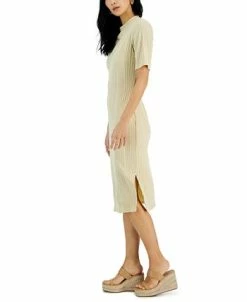 INC International Concepts Women's Ribbed-Knit Midi Dress, Created For Macy's -Adrianna Papell Sales Shop 23587702 fpx