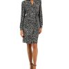 Anne Klein Woman's Printed Split-Neck Long-Sleeve Dress 2 Anne Klein Woman's Printed Split-Neck Long-Sleeve Dress -Adrianna Papell Sales Shop 23587782 fpx