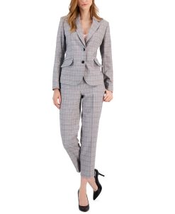 Kasper Women's Two-Button Plaid Blazer & Plaid Pants