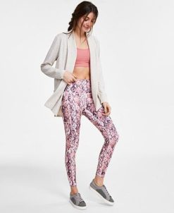 ID Ideology Women's Snake-Print High-Rise Compression Leggings, Created For Macy's -Adrianna Papell Sales Shop 23610653 fpx 2