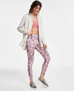 ID Ideology Women's Snake-Print High-Rise Compression Leggings, Created For Macy's -Adrianna Papell Sales Shop 23610653 fpx 2