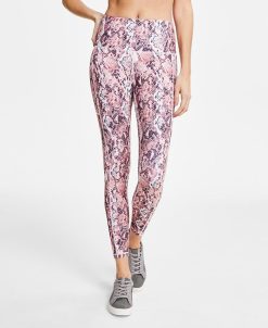ID Ideology Women's Snake-Print High-Rise Compression Leggings, Created For Macy's
